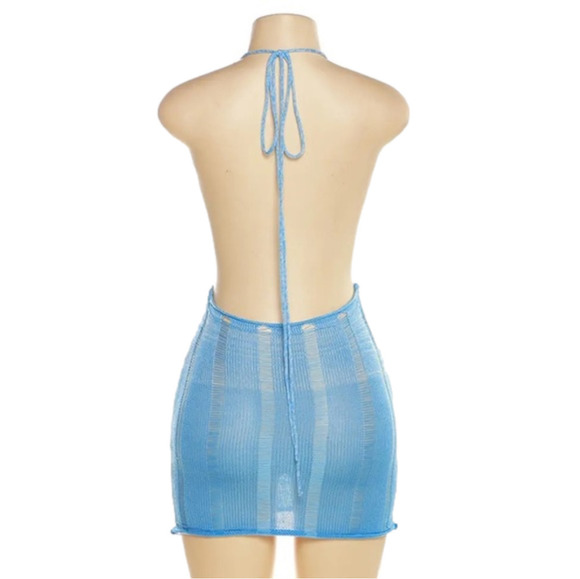 Vaca Mesh Halter Dress - Picture 7 of 12